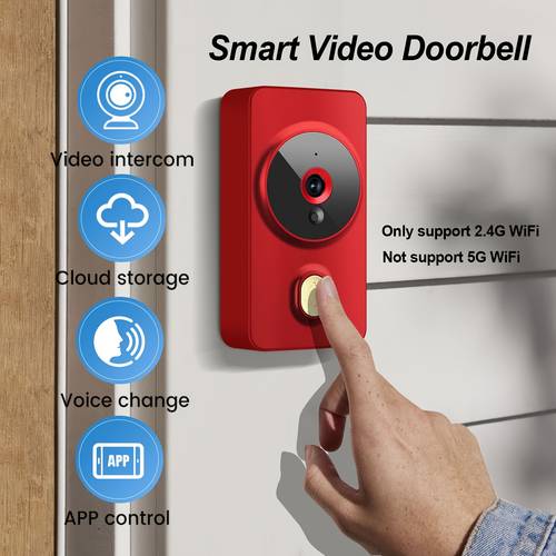 intelligent visual doorbell wireless wifi two way intercom without punching installation app camera