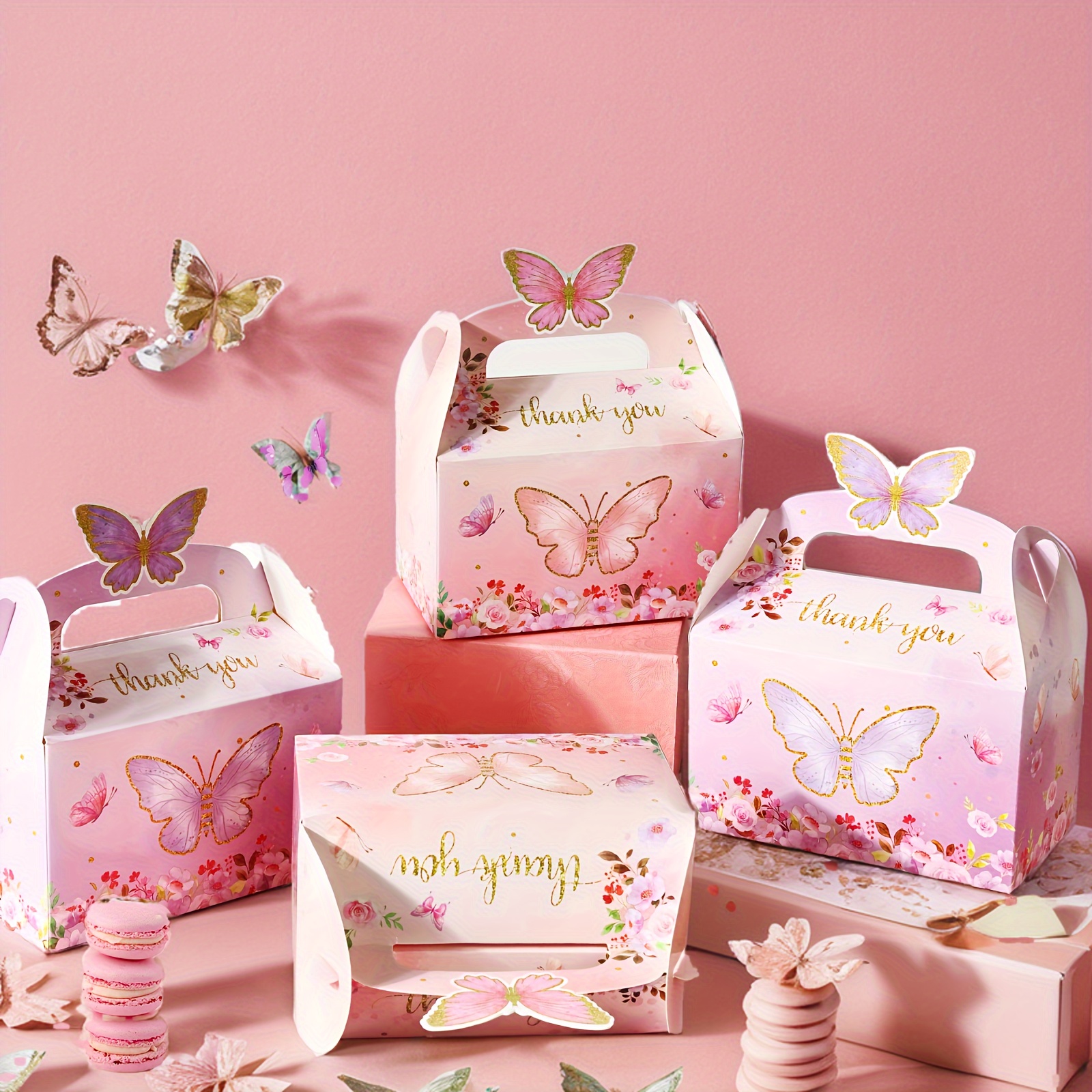 

Party Gift Box Box Paper Gift Decoration Box 24pc Pink And Purple Box