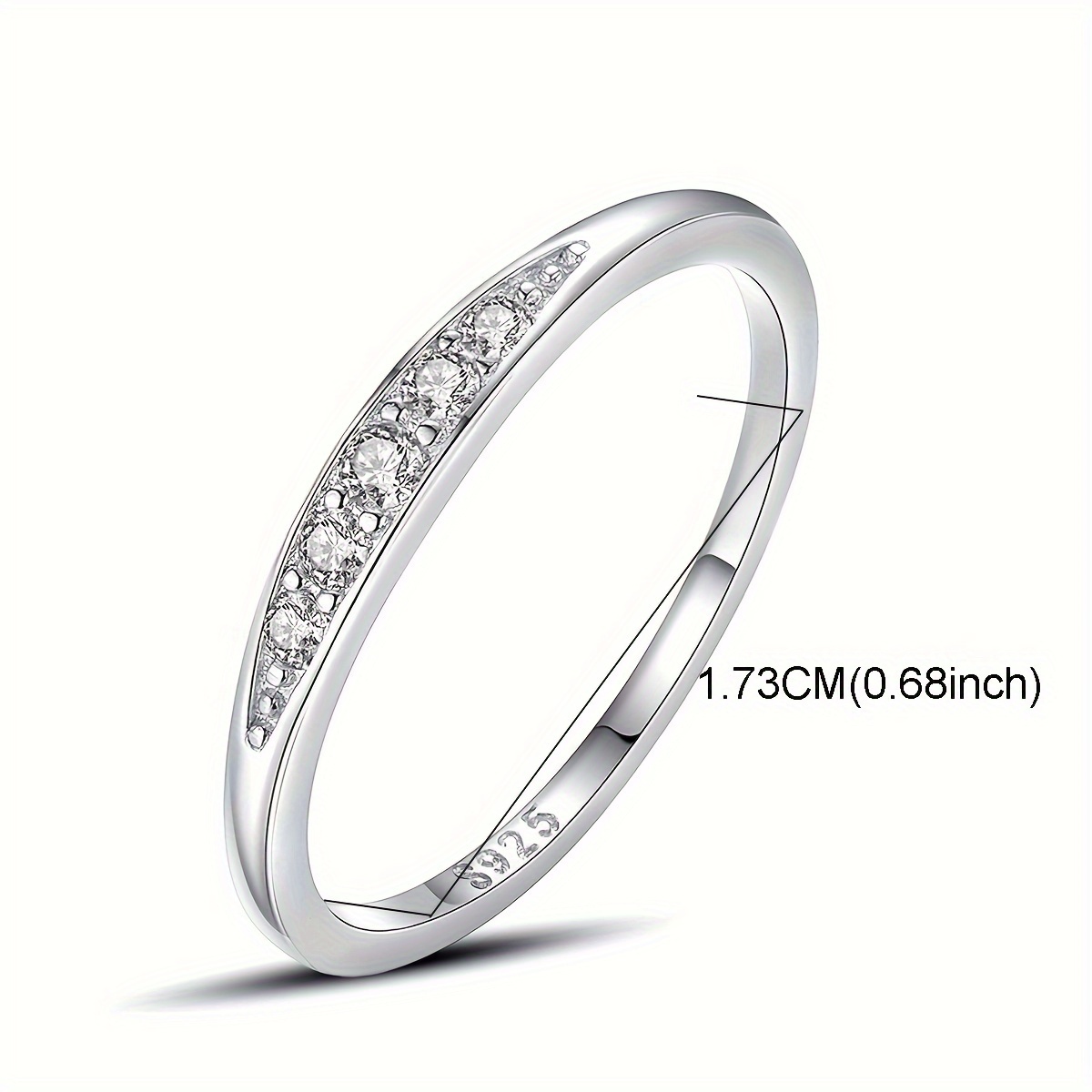 1pc S925 Sterling Silvery Engagement Wedding Band Rings Easy Plain Ring Design Women'S Fashion Gift Wedding Anniversary Valentine'S Day Birthday Women Jewelry Exquisite Gift Wedding Season Jewelry Anniversary Stackable Promise Ring