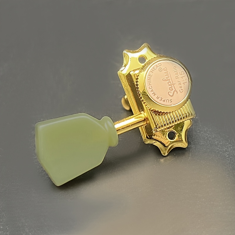 SAPHUE Vintage Style Locking Guitar Machine Heads , 3+3 Lock String Deluxe Tuning Key Pegs Tuners Set , 1:15 Ratio , Replacement for Electric Acoustic Folk Guitars , Elegant Tuning Keys Classic Tuner Design , Sturdy Construction Durable Tuners , Guitar Part