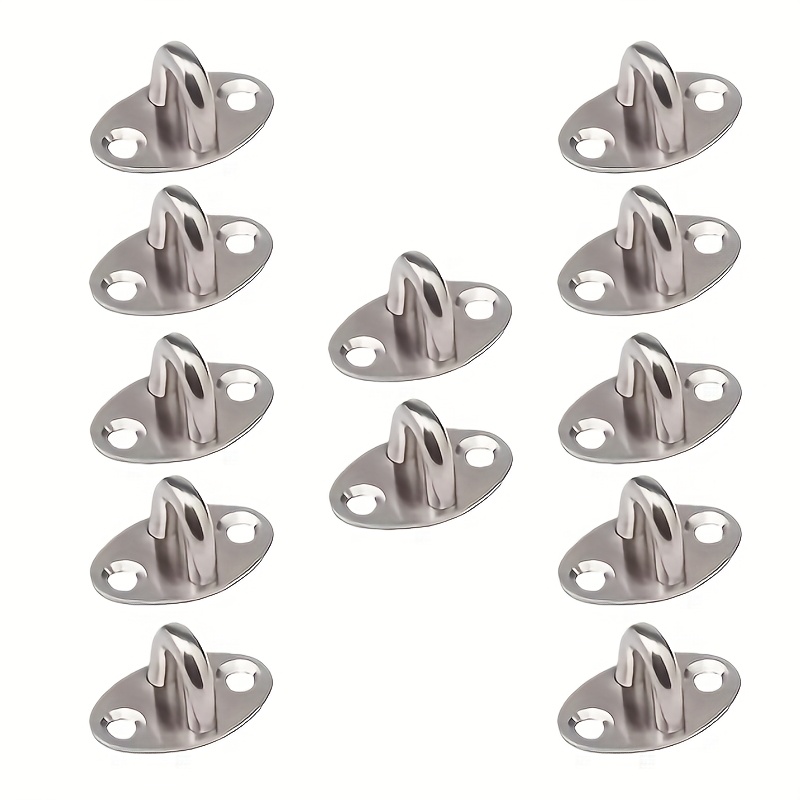 TEMU 12 pièces Supports de Suspension en Acier Inoxydable Robustes - Kit de Suspension Marineloop Durable - Crochets Multifonctionnels pour Plafond,