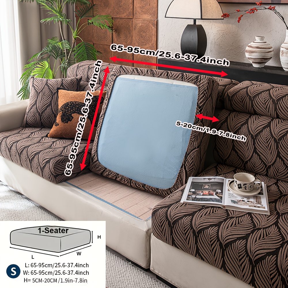 TEMU 1 Copridivano Jacquard Elasticizzato - per Divani da 1 a 4 , Lavabile in Lavatrice, Arredamento Moderno per la Casa