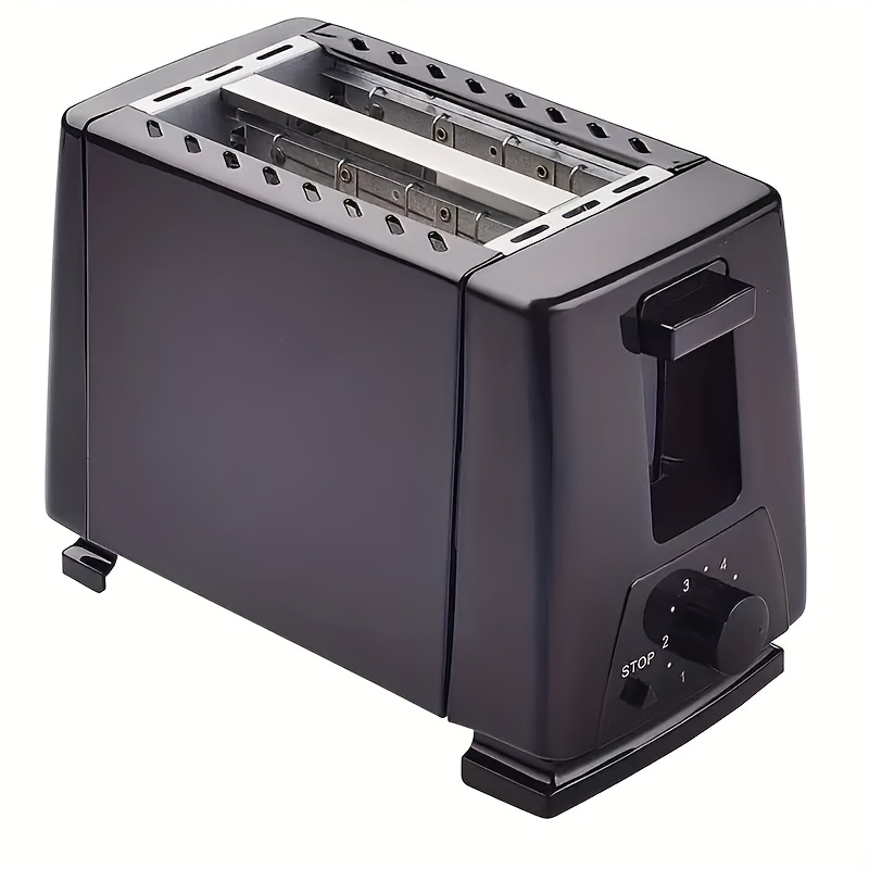 TEMU 2- Toaster With Mechanical Timer - Stainless Steel And Plastic, 650w, Automatic Pop-up And Shut-off, Easy-to- Tray - Breakfast And Sandwiches