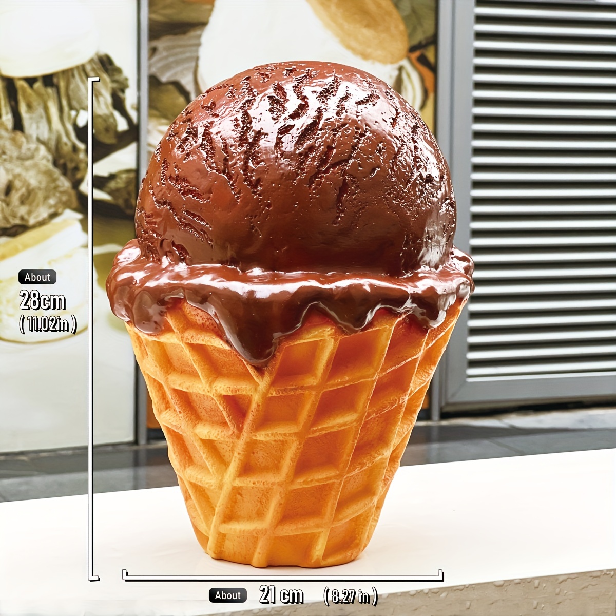 TEMU 30cm/11.8인치 대형 플라스틱 볼 모델 디저트 가게 디스플레이 프로프 가게 카운터 장식 고객 매력 아티팩트 멀티 컬러 선택 가능, 머니 스토리지 탱크 기능 포함.