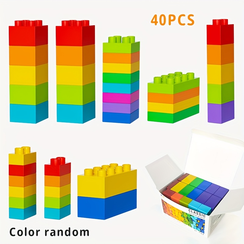TEMU Creative Large Particle Building Blocks With Free Storage Box, Creative Children's Toys, 3d Building Blocks For Imagination, Children's Building