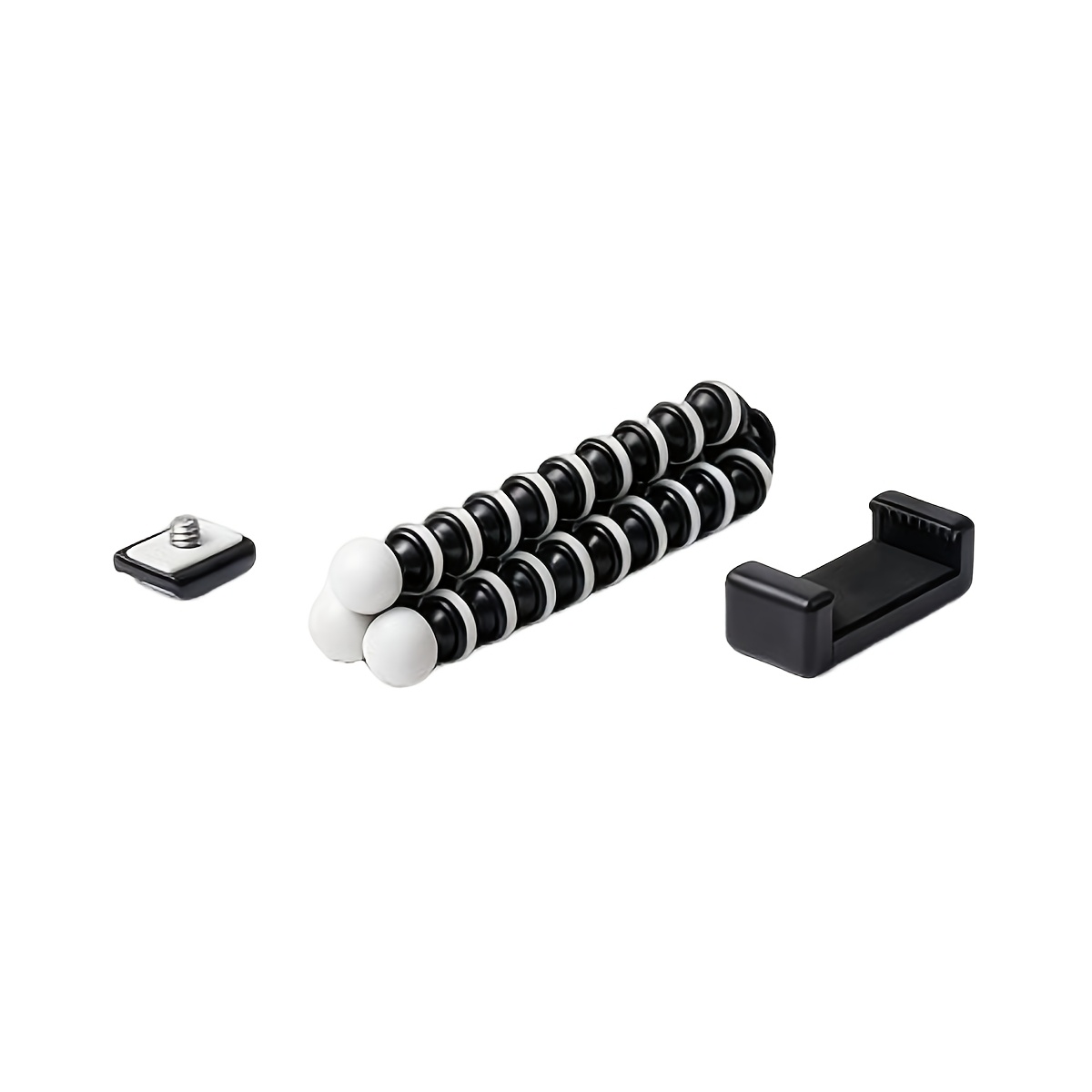 TEMU Supporto per cellulare - Treppiede flessibile per telefono girevole a 360簞 con clip - Compatibile con smartphone - Gopro - Luce di riempimento -
