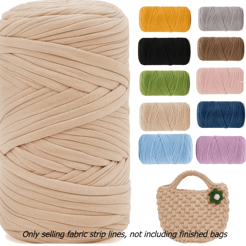 Image of 1pc Thick Hand-knitted Yarn (chunky) - Large Coarse Craft Balls Suitable For Diy Woven Bags, Baskets, Blankets, Floor Mats, Making - & Handbag Making Supplies, Diy Wallet Making