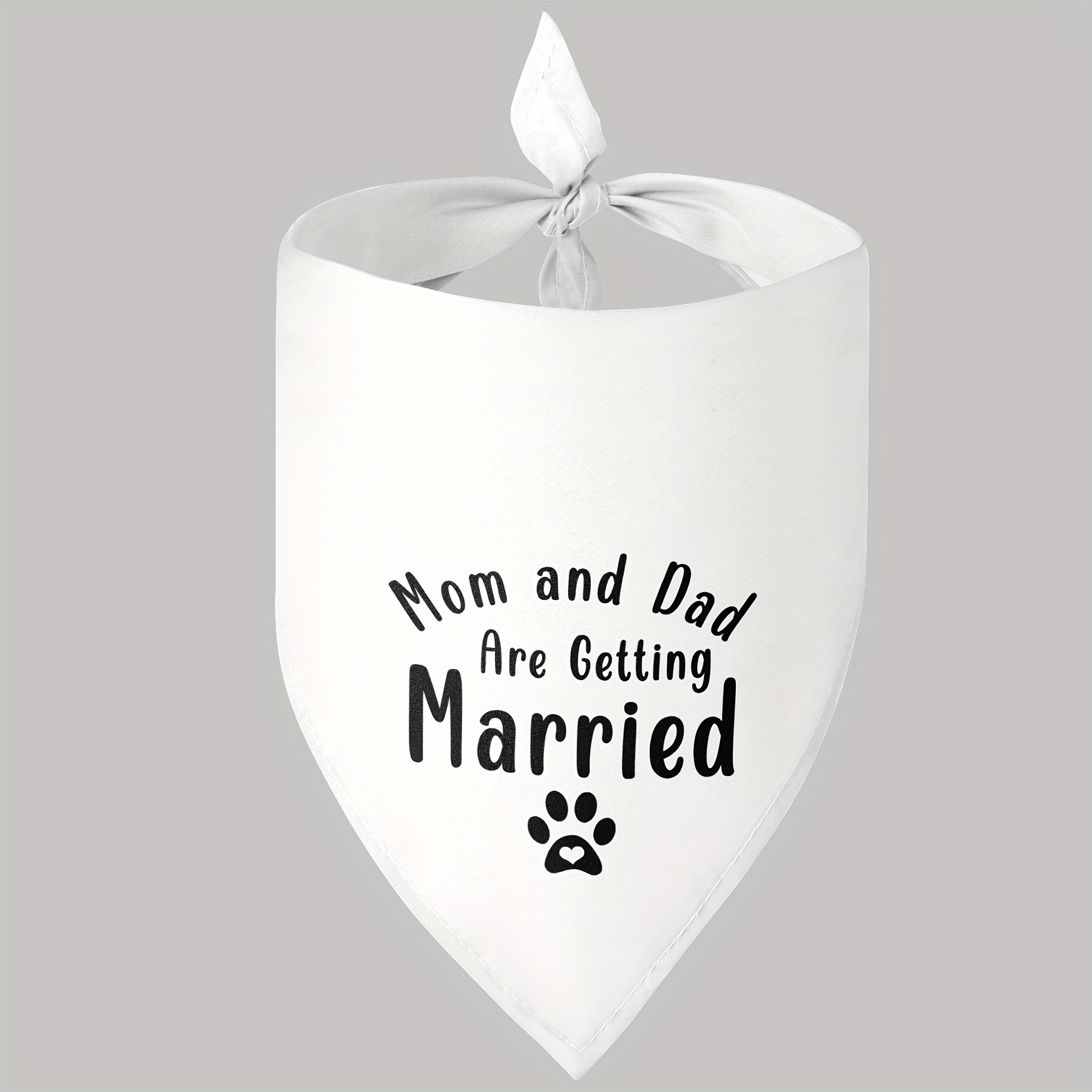 TEMU 1 Piece Of Dog Bandanas Saying "mom And Dad Are Married". A Saliva Towel And A Fashionable Decoration For Pet Parties. The Scarf Features Single-sided Printing, Is Washable, Adjustable, And Soft