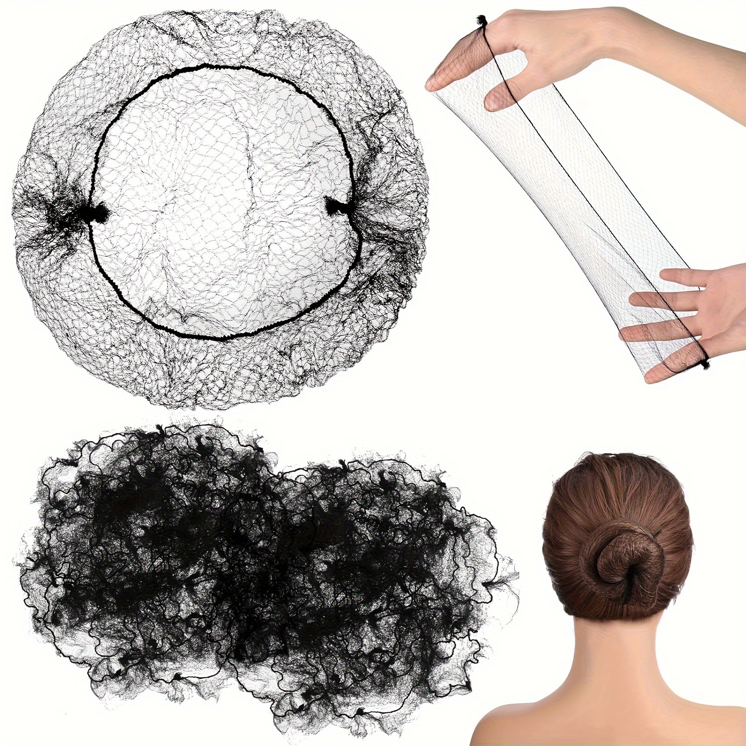 

100pcs , 8" Bun For Dancers, & Wig Styling