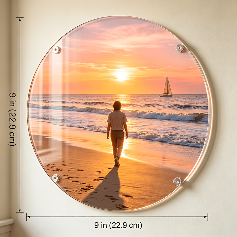 TEMU [Personalizado 2D ] Decorativo Acrílico Personalizado de Definición con Grabado UV, Multi-Tamaño Disponible de 9 Pulgadas, Adecuado para