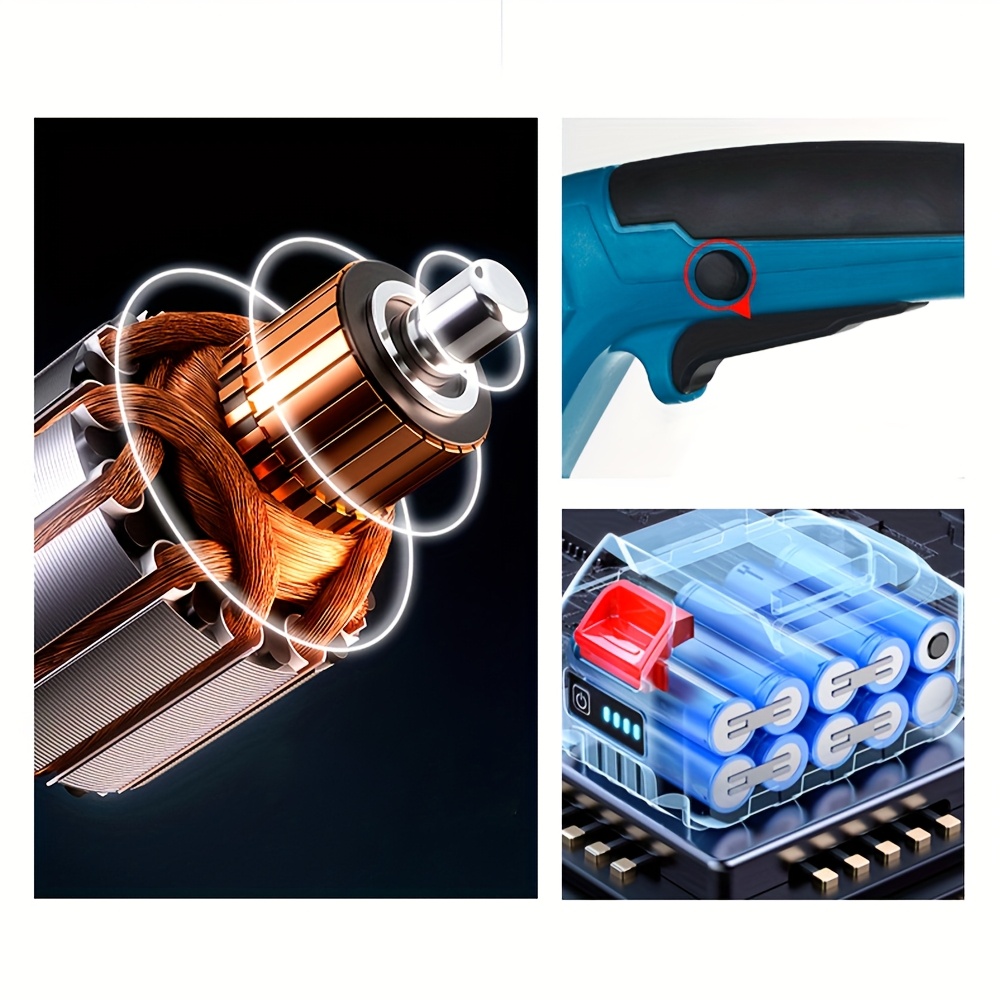 ZEEKMUSS 21V Cordless Snow Shovel Set, 13" Brushless Electric Snow Blower, 2* 21V Li-Ion Battery Packs with Adjustable Handle And Safety Switch for Driveways, Patios And Sidewalks. 15 ZEEKMUSS 21V Cordless Snow Shovel Set, 13