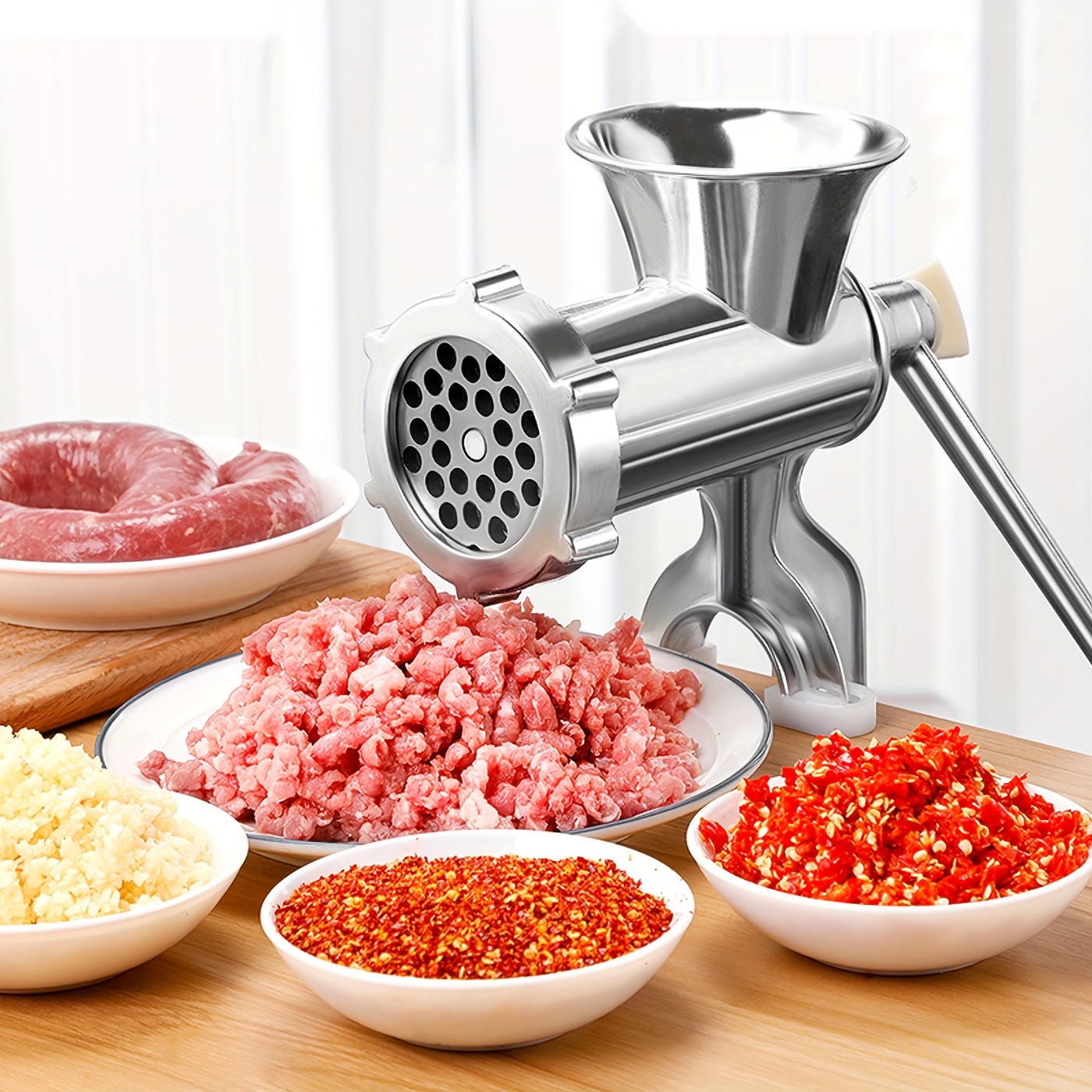 practical meat grinder high performance food processor for effortless meat grinding vegetable crushing portable time saving kitchen companion details 2