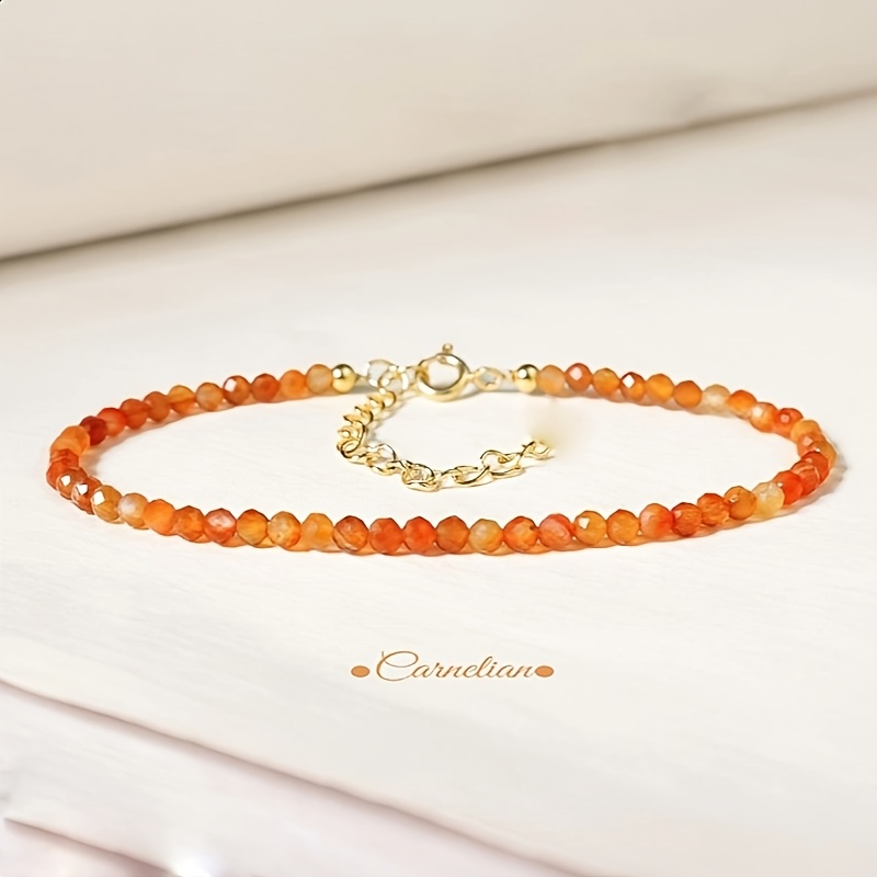 E-shop Natürlicher - Perlenarmband - 3mm Minimalistisches Boho- für Frauen, Casual Accessoire & Geschenk für Mutter Schwester Ehefrau Freundinnen,