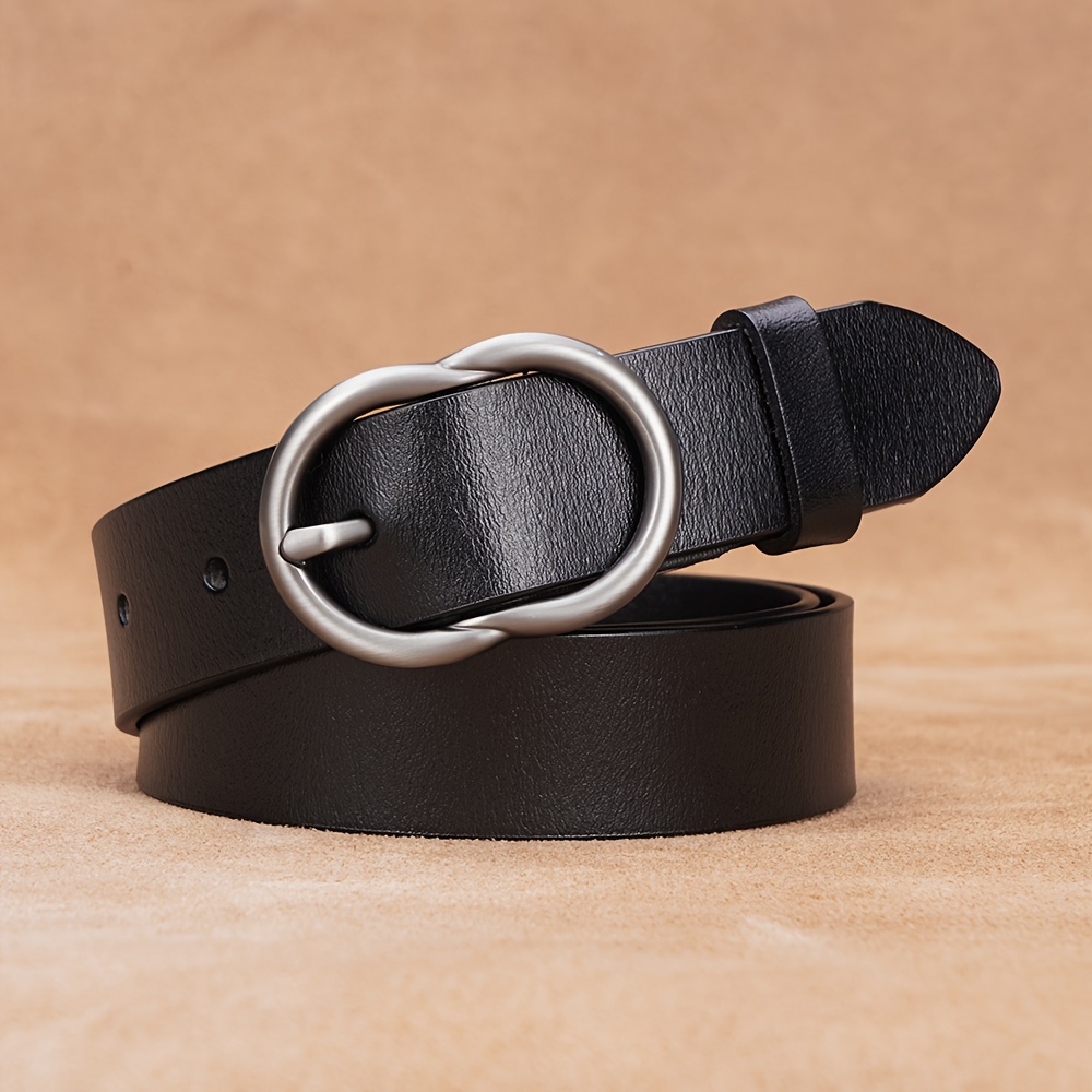 Vintage Two-layer Cowhide Leather Belt With Pin , Simple And Versatile For Jeans, Commuting, And Casual Pants