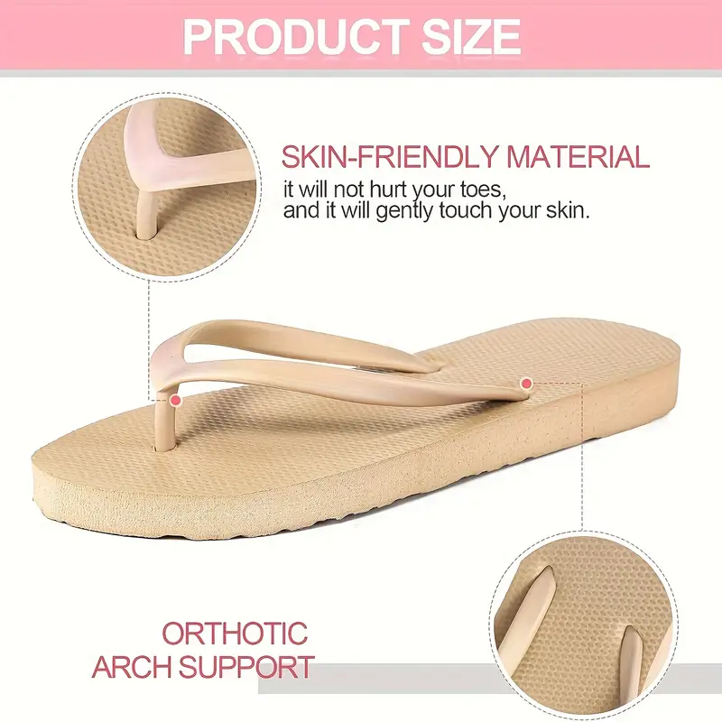3 pairs of 2025 new womens fashionable fit flip flops comfortable yoga mat beach slippers couple style slippers solid color casual outdoor home shower non slip slippers 3pcs Product details 3