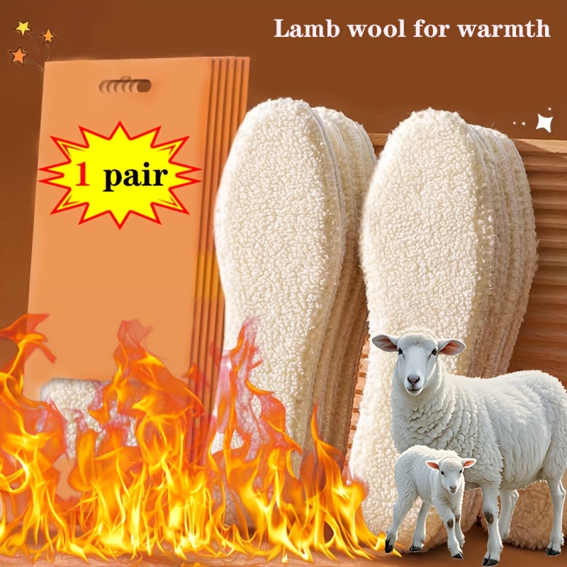 

Warm Insoles Made Of Lamb Fleece For Winter, Suitable For Men And Women, Featuring A , Cushioned Sole That Like Clouds And Breathable .