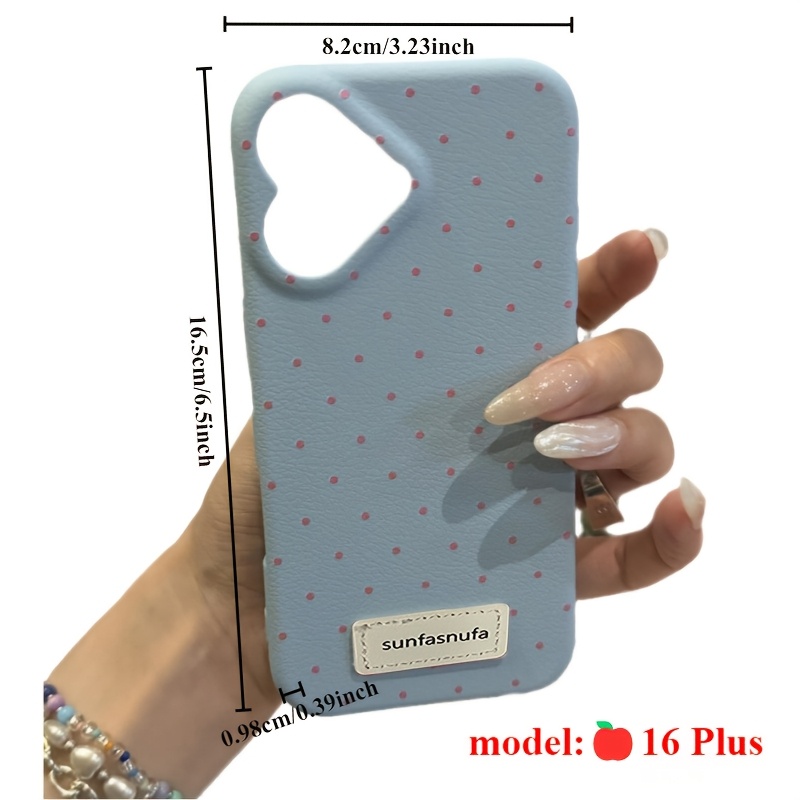 The Camera Is in The Shape of Love, Apple 16Plus Female 16 Cute Lychee Pattern, And The Leather Pattern Is Suitable for Apple 16 Single-Piece Mobile Phone Case, Which Feels Comfortable. - Image 12