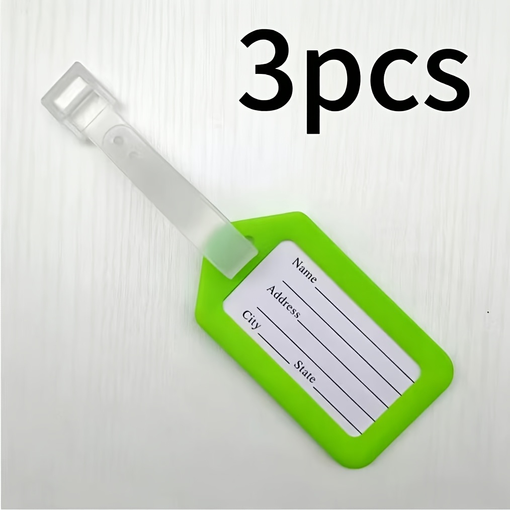 3pcs Plastic PP Luggage Tag Set for Travel