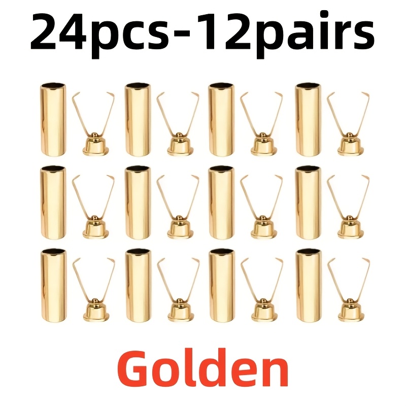 TEMU 24 pezzi - 12 pezzo di terminali per cordini in di , punte terminali a forma di da 18,5 mm per abbigliamento, artigianato, felpe con cappuccio,