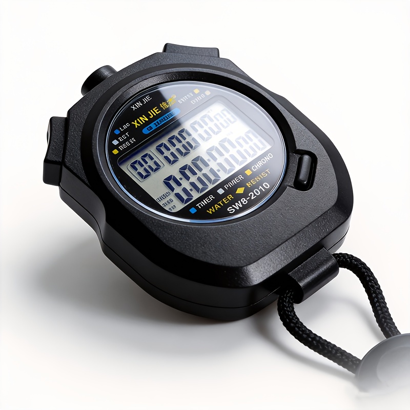   and daily timer features a stopwatch with 10 memory sets and a   display including time date and alarm functions