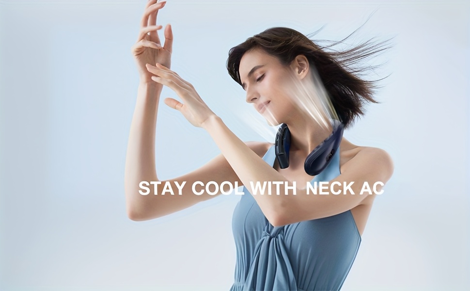Neck Fan with Back Airflow, Ultra-Long Battery Life of 5200Mah, USB Fan Featuring Semiconductor Cooling Airflow, Bladeless Design, Portable Silent Air Conditioner, Rechargeable Essential for Holidays, Suitable for Both Women And Men