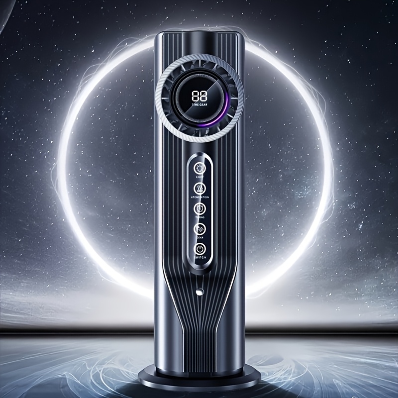 Dernier climatiseur portable, ventilateur de refroidissement à 6 vitesses avec écran LED, humidificateur d'air avec minuterie de 6 heures, prêt à l'emploi. Un refroidisseur d'air et humidificateur 3-e