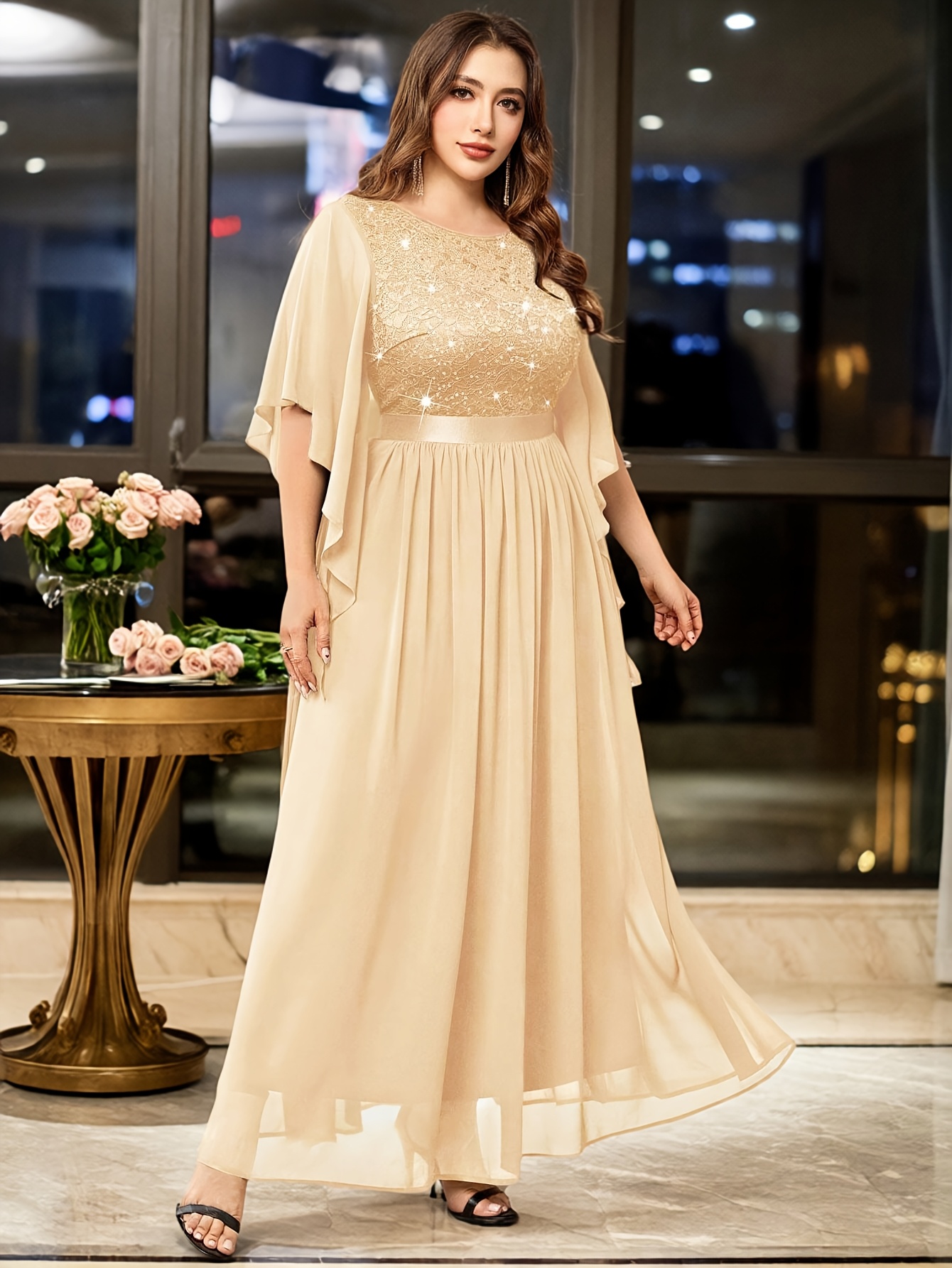 plus size plus size womens banquet evening gown new style - Temu