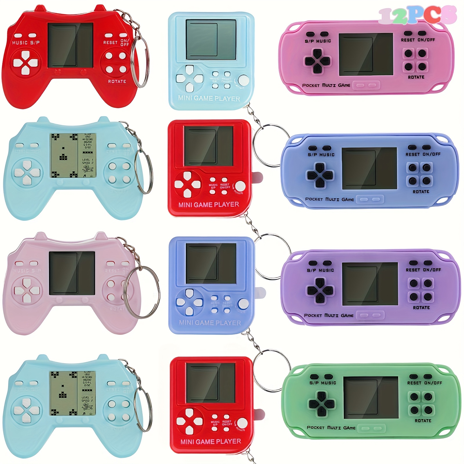 TEMU Mezhobby 6pcs/12pcs Video Game Party Favors: Video Game Keychain, Gamer Party Supplies, Video Game Party Decor, Gift Ideal For Kid Easter Basket