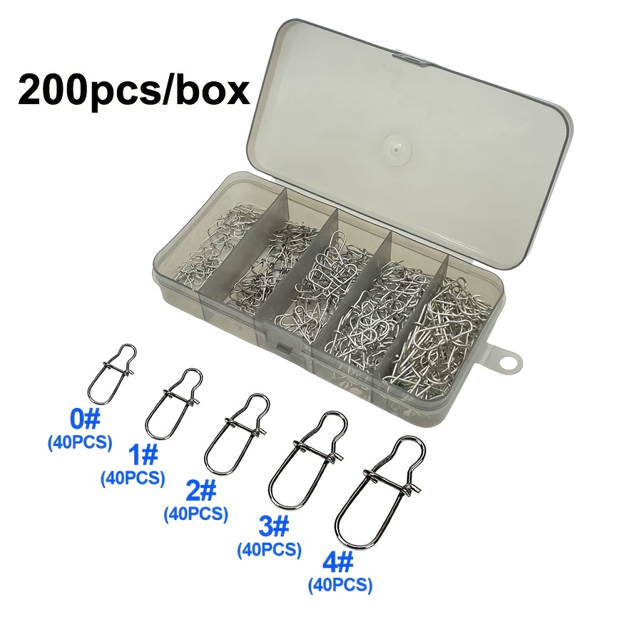 200pcs Of Fishing Connector Pins Made Of Stainless Steel, Suitable For Hooks And Fishing Lines, Small Additions For Fishing Gear
