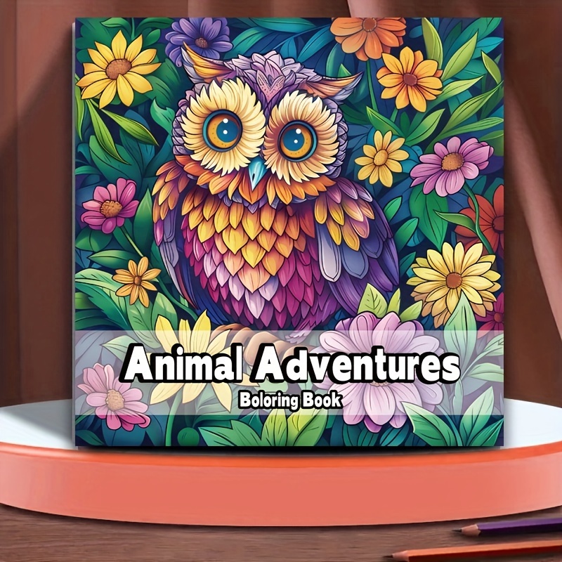 

Adult Coloring Book - Animal Themed, Art For Relaxation, Soft Cover, 20 Pages, Perfect Gift For , Suitable For Halloween, Christmas, And Birthday Parties, 1pc, For 14+