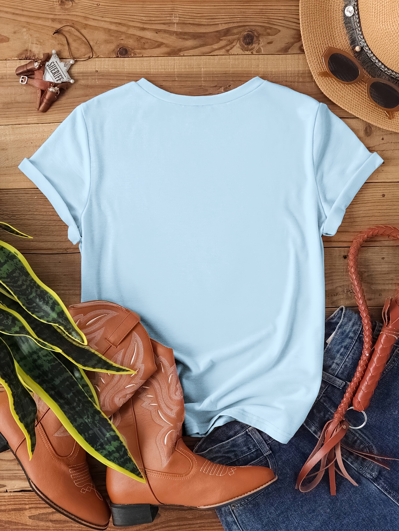 Solid Color Crew Neck T-shirt, Casual Short Sleeve T-shirt For Spring & Summer, Women's Clothing