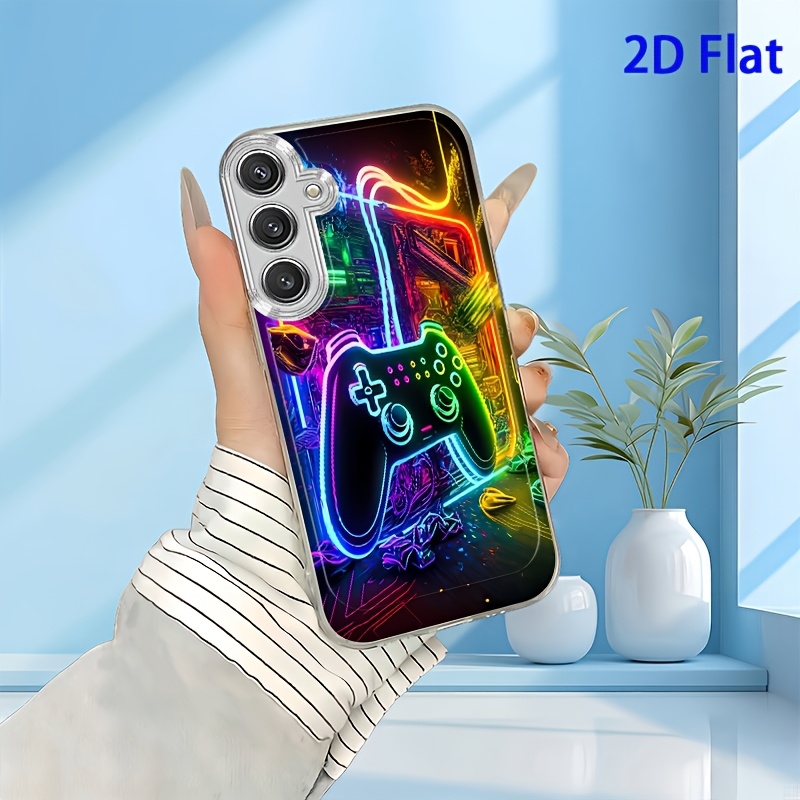 TEMU Phone Case - 2d Flat Patterned Electric Game Controller Phone Case For Galaxy A02 A03s A04 A05s A06 A13 A14 A15 A16 5g A21s A22 A23 A24 A25 A26