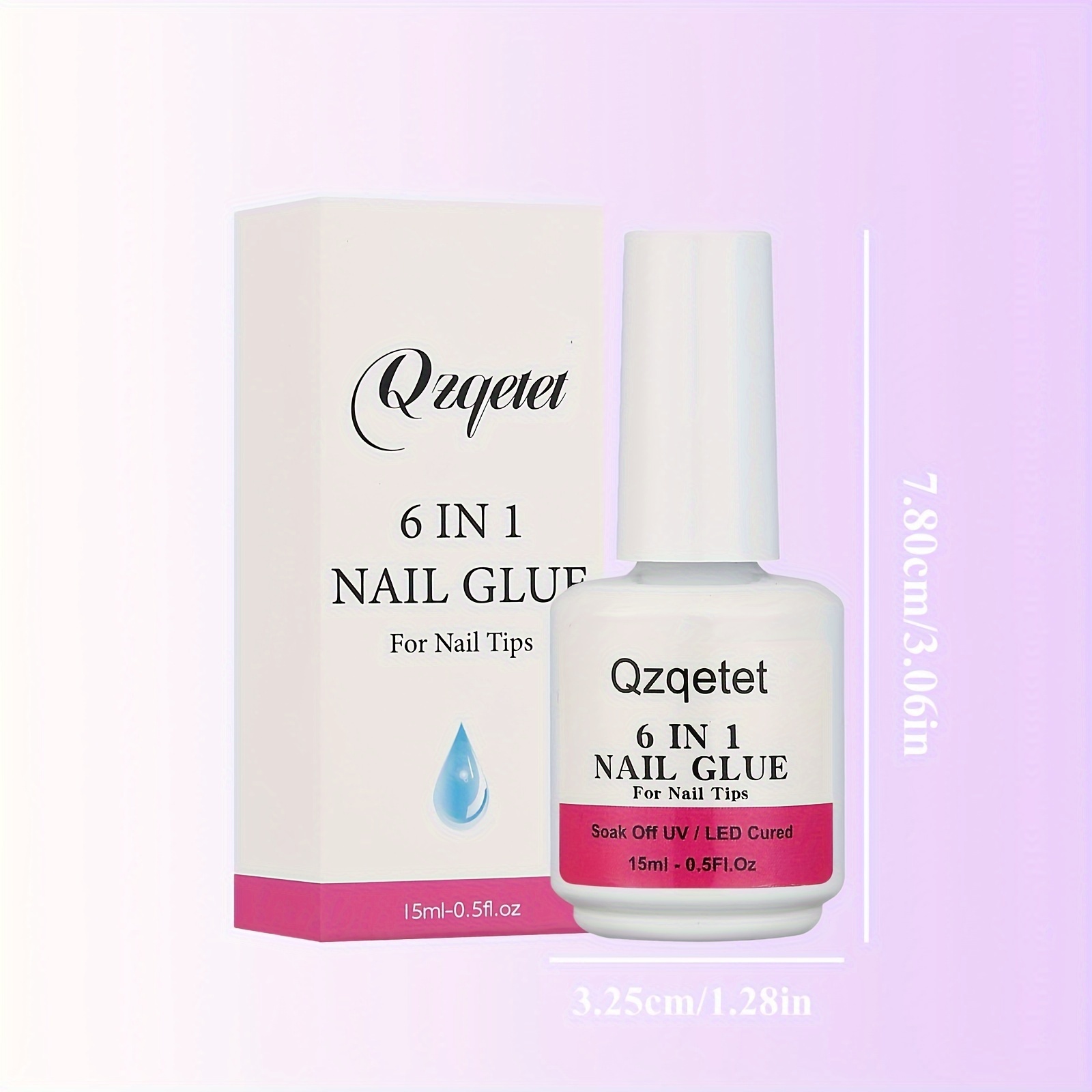 TEMU 6 In 1 Nail Glue Gel Extension Gel For Acrylic Nails False Nail Tips Gel Nail polish, Gel Base Strengthen Nails, Watercolor Gel For Nail Art Diy