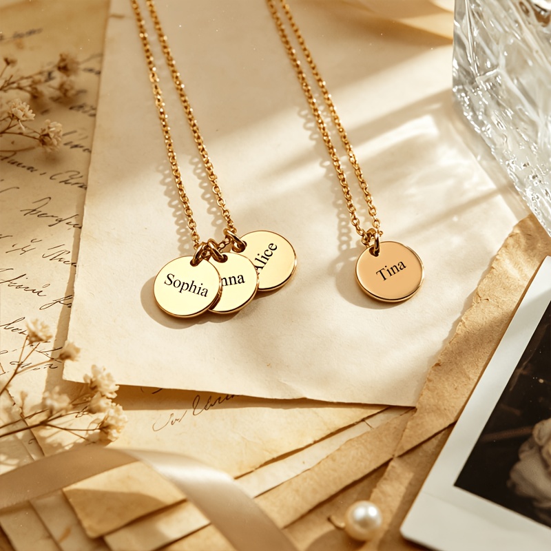 Women's Personalized Stainless Steel Name Necklace, Custom Gift