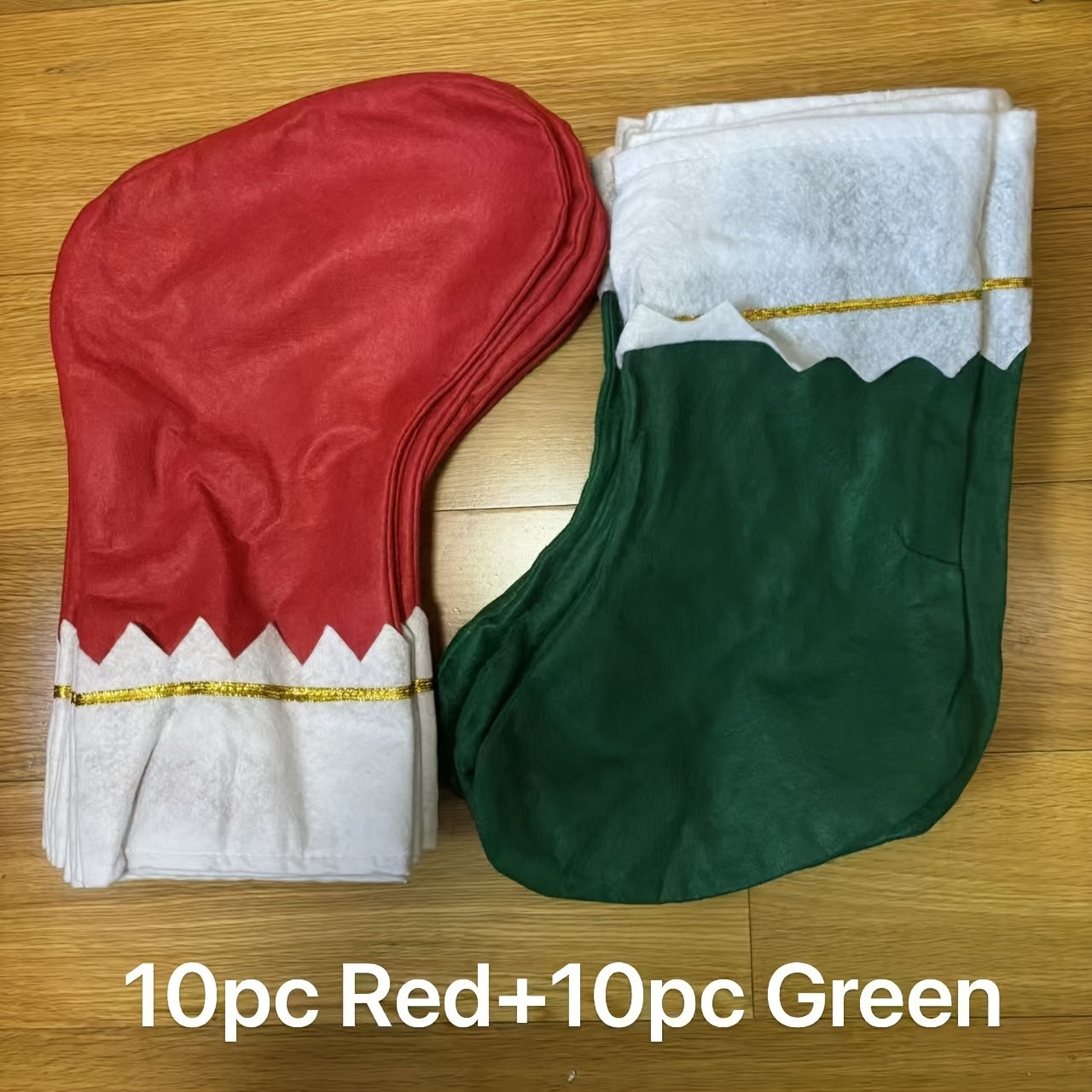 TEMU 10 pezzi Rossi pezzi Combinazione Calze di Natale Grandi in , Calze per Feste Natalizie, Decorazioni Invernali Natalizie per la Casa, Utilizzate