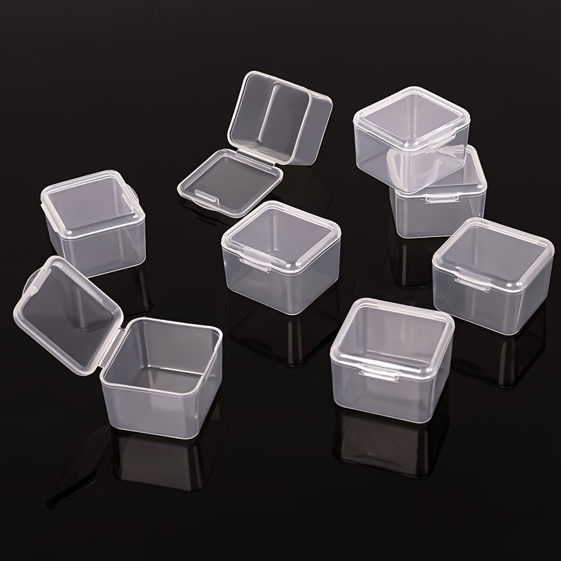 

5pcs Mini Plastic Storage Boxes With Lids - Transparent, Multi- Organizer For Jewelry, Beads & Accessories