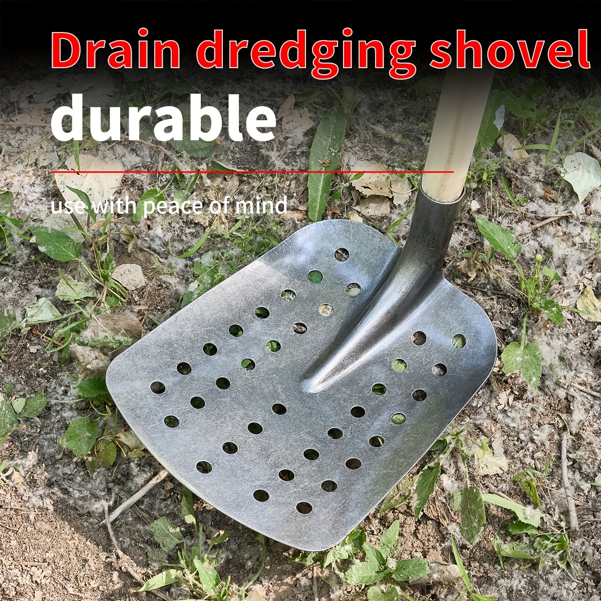 Schlammschaufel Mit Sieb - Wiederverwendbare Metallschaufel Für Abfluss- Und Kanalreinigung