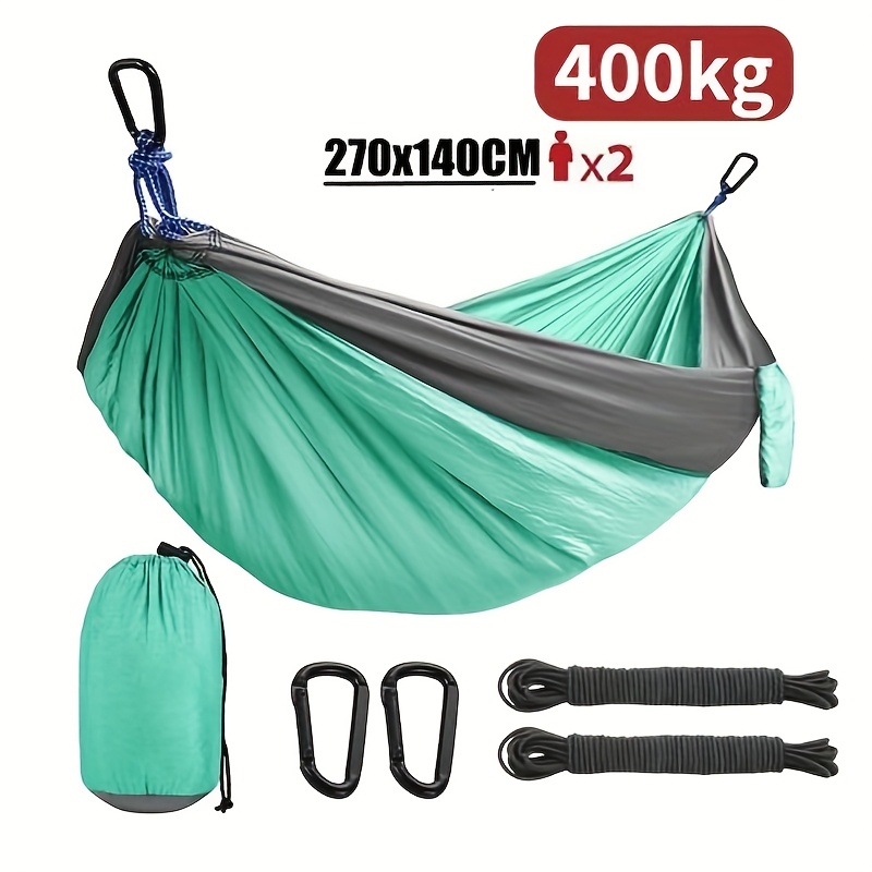TEMU Hammock Hiking Camping Outdoor Hammock Double Portable Hammock Adult Equipment Cradle With Storage Bag