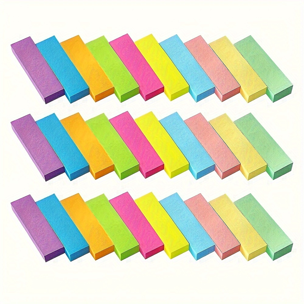 

30 Packs 0.5x1.8 Sticky Notes Flags Tabs Page Markers 10 Bright Color Sticky Index Tabs Page Flags 50 Sheet/pad
