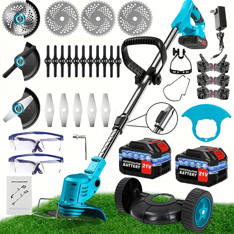 item picture portable home electric lawn mower yard weeder lawn mower with 3 models of   and two high capacity lithium ion batteries   lots of gifts suitable for lawn yard   for father husband fathers day gift