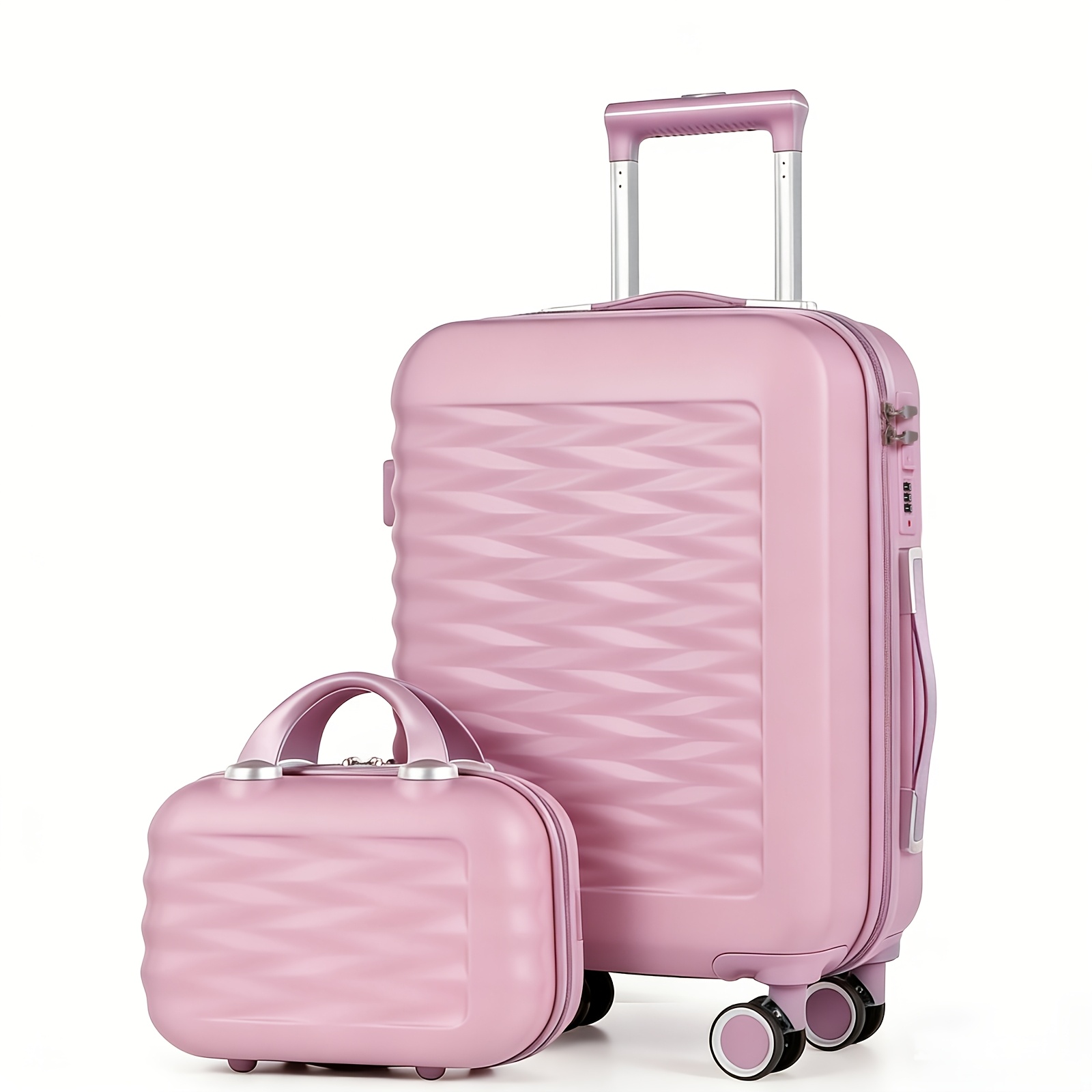 2pcs Luggage Set: 20-inch Suitcase And Toiletry Bag Combination, Lightweight Abs+pc Hard Shell Travel Suitcase, For Short Trips