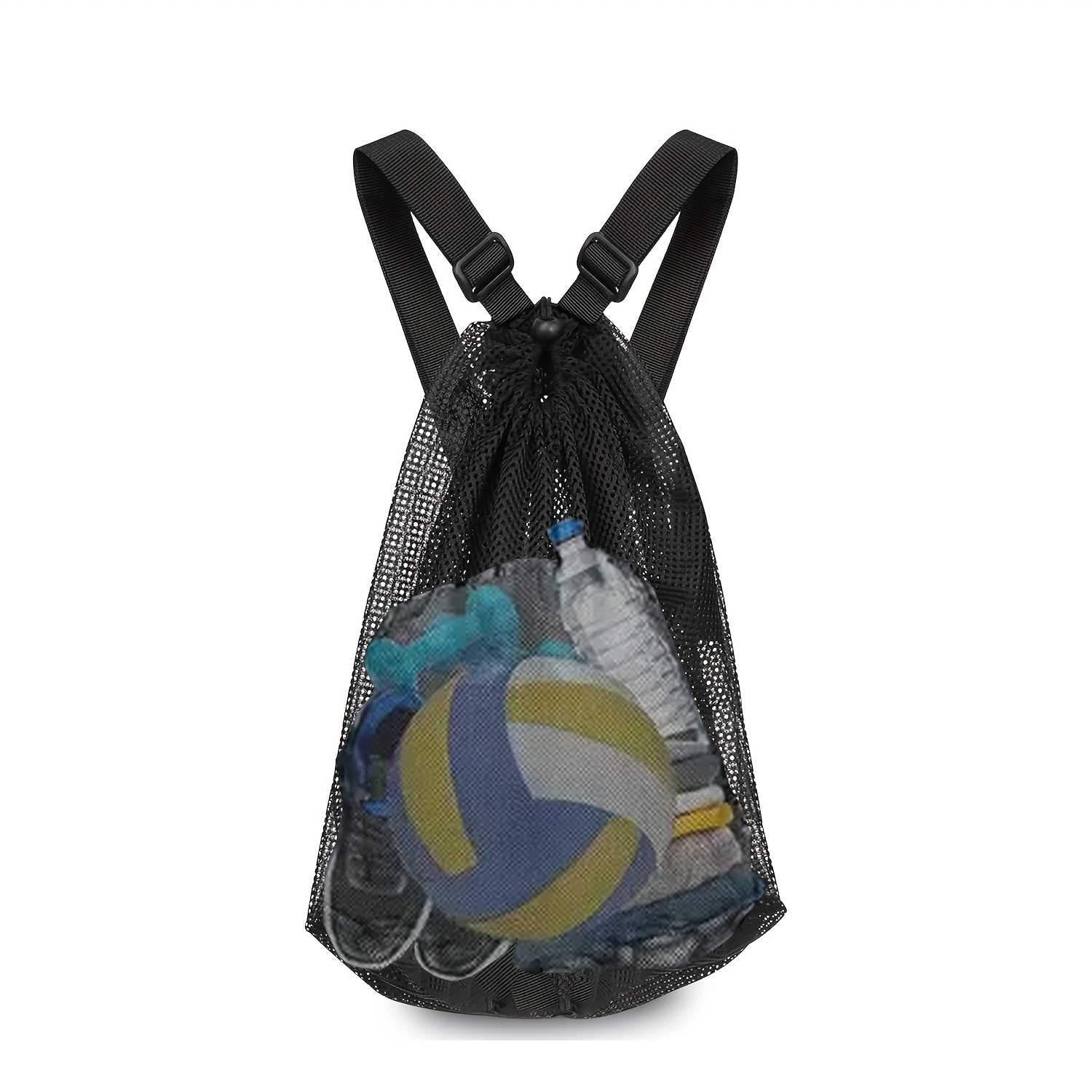Small Backpack, Beach Bag With Drawstring Closure And Adjustable Straps For Sports Equipment Storage, Suitable For Outdoor Activities And