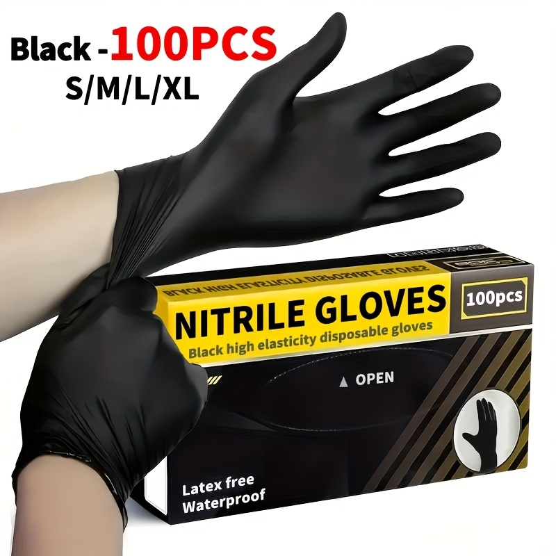   disposable nitrile gloves waterproof suitable for home cleaning hair salon nail   bath bathroom use high   gloves suitable for cleaning set of 100