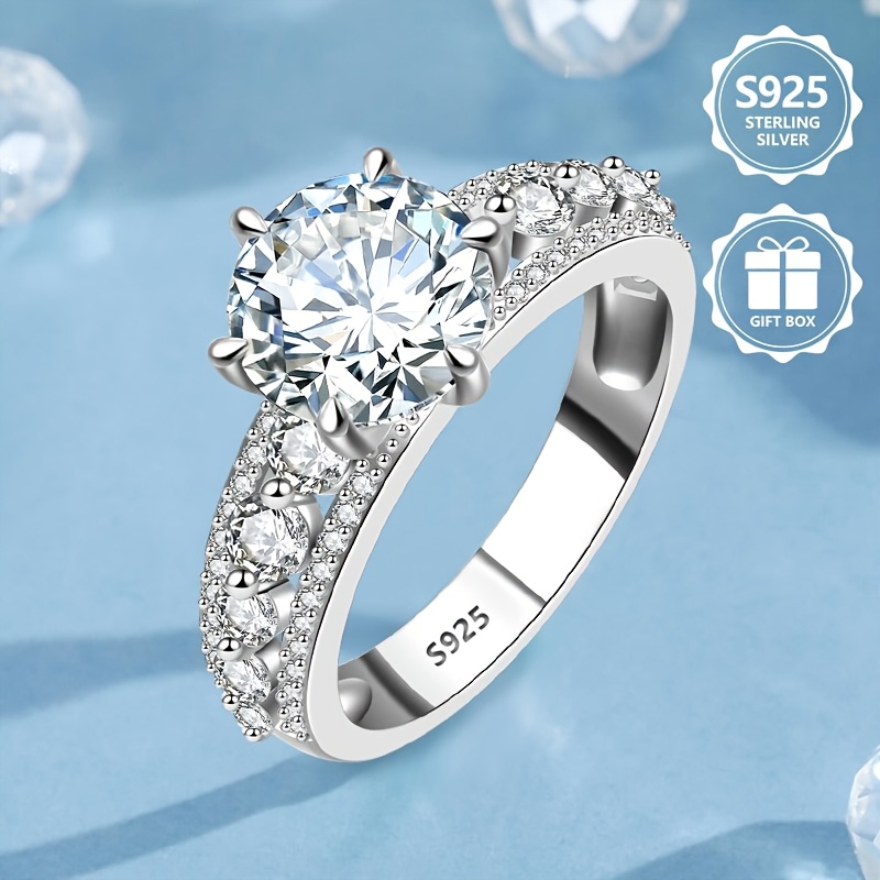 Sterling silver women’s zirconia ring