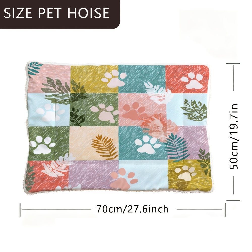 TEMU 1 pz Cuccia per Cani Tappetino Super con Motivo a Quadri Colorati e di , Lavabile, per Cani di Taglia Grande, Media e , Reversibile, Resistente,