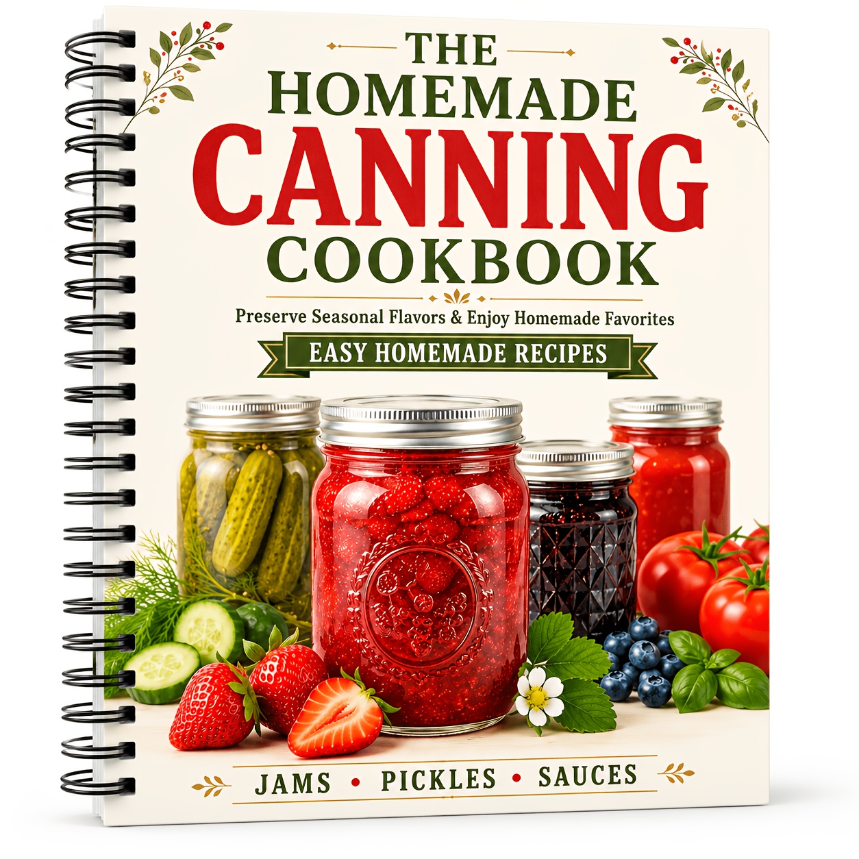 TEMU Homemade Canning Cookbook For Beginners, Jams Pickles Sauces Preserves Recipes, Seasonal Fruit And Vegetable Canning Ideas For Family Kitchen