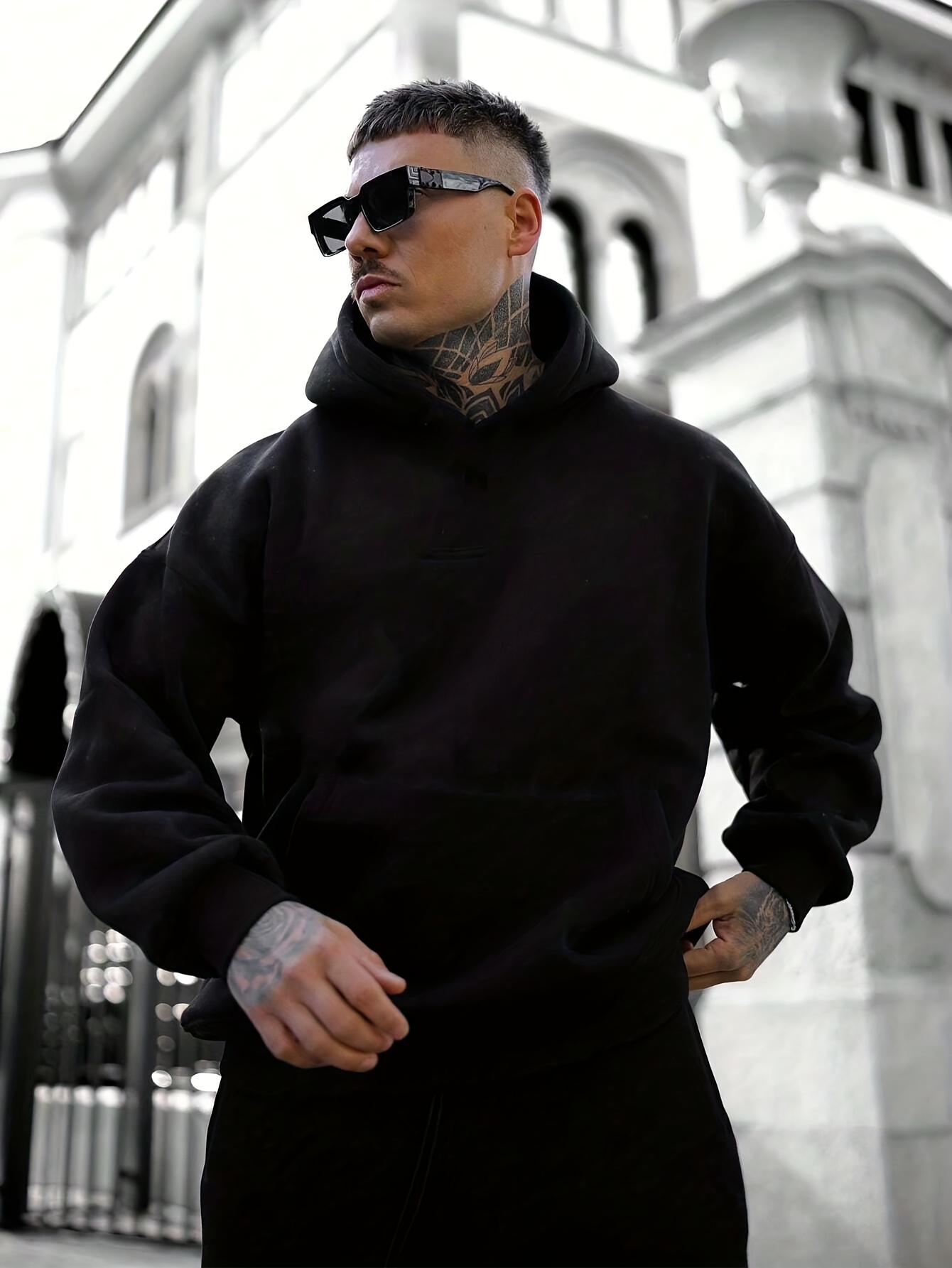 pull over à capuche homme épais sweat shirt Temu France