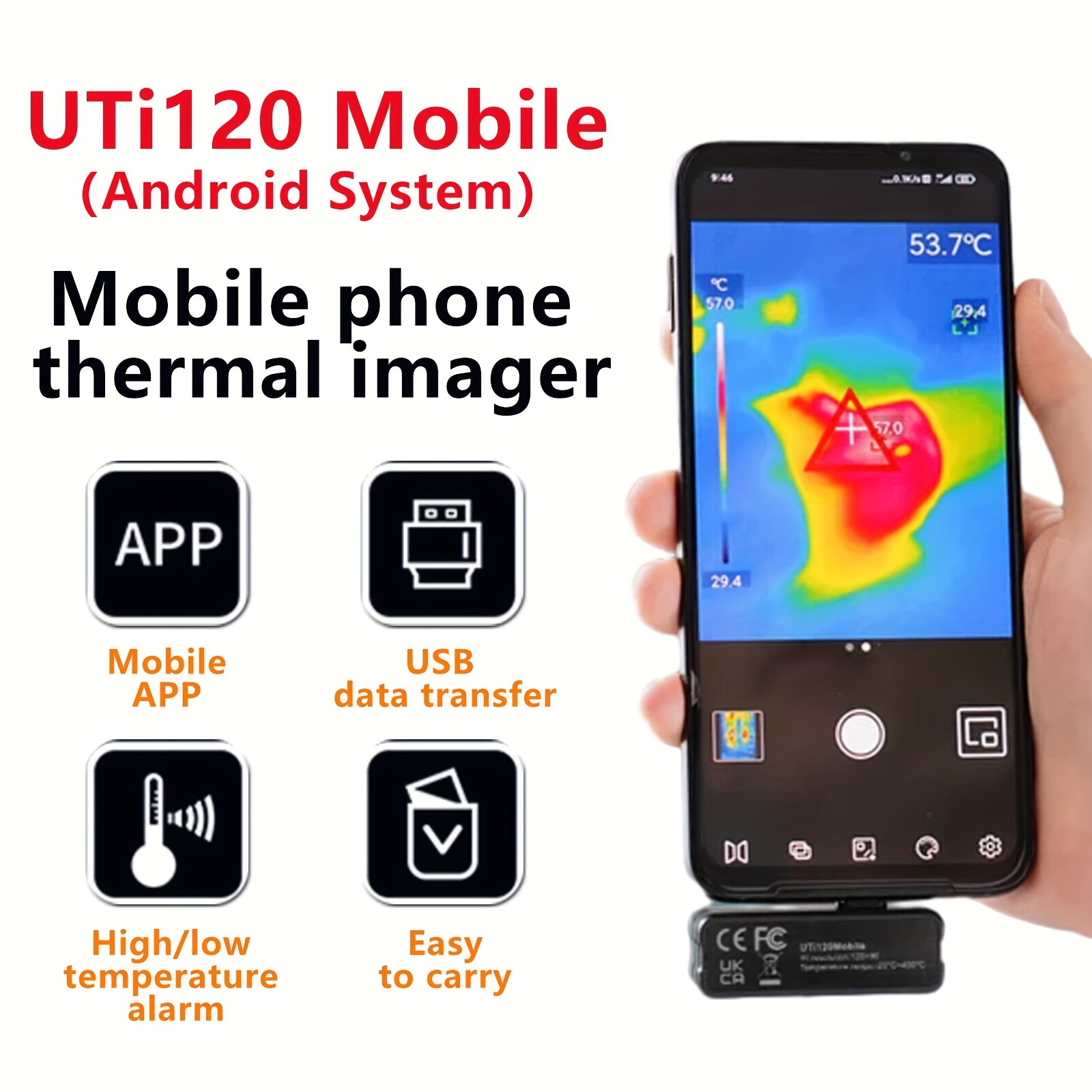high resolution thermal imaging camera usb powered Temu