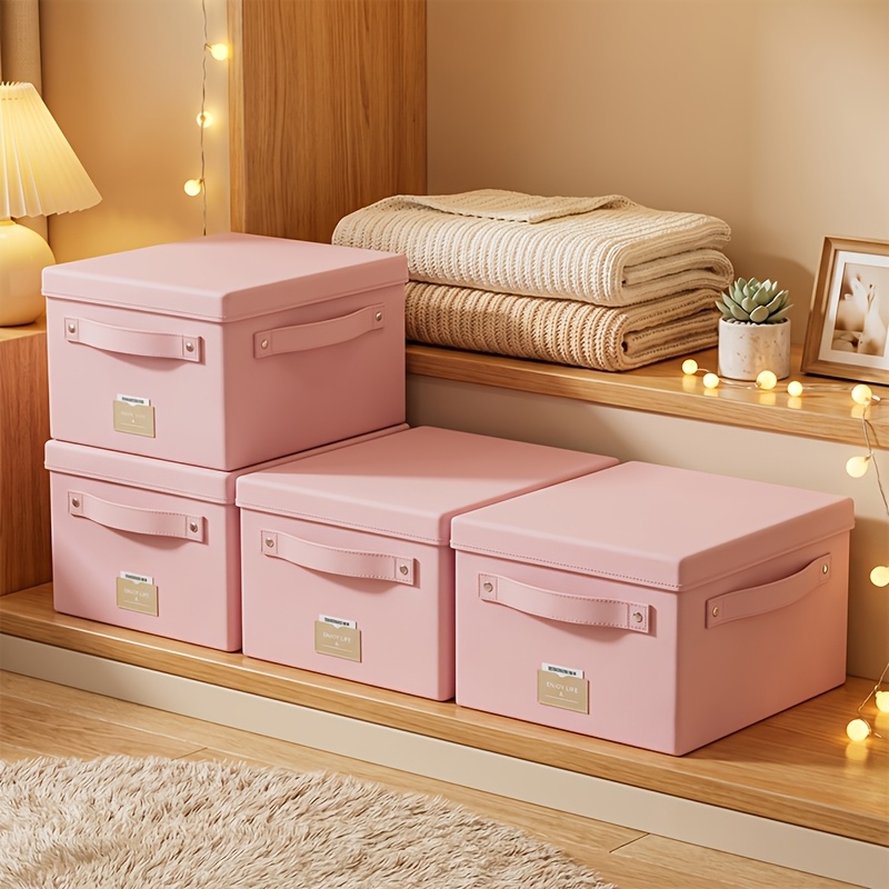Hochwertige Stoffaufbewahrungsbox, Aufbewahrungsbox mit großem Fassungsvermögen und Deckel für den Haushalt, vergrößerte und verdickte Kleidersortierbox * * (S/M/L/XXL), wunderschönes Farbschema * für