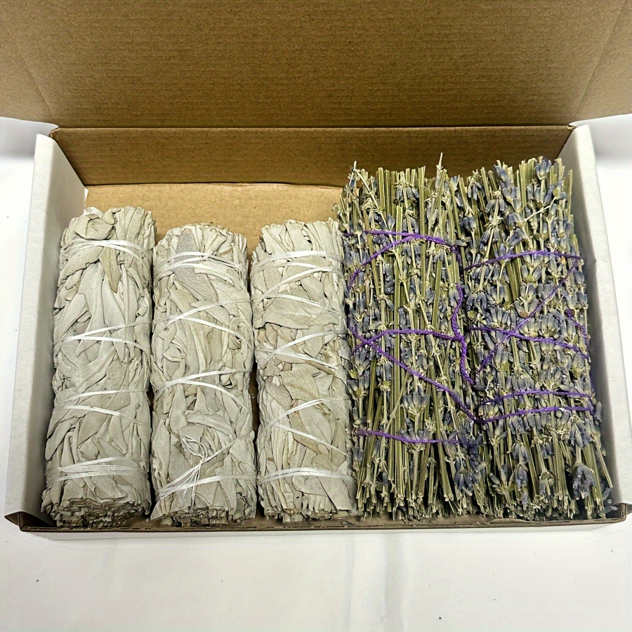 TEMU 1 Set Of Sticks And Lavender Sticks Combination Gift Set For Spiritual Energy Purification, Home Cleaning Incense, Meditation, Incense , Holiday